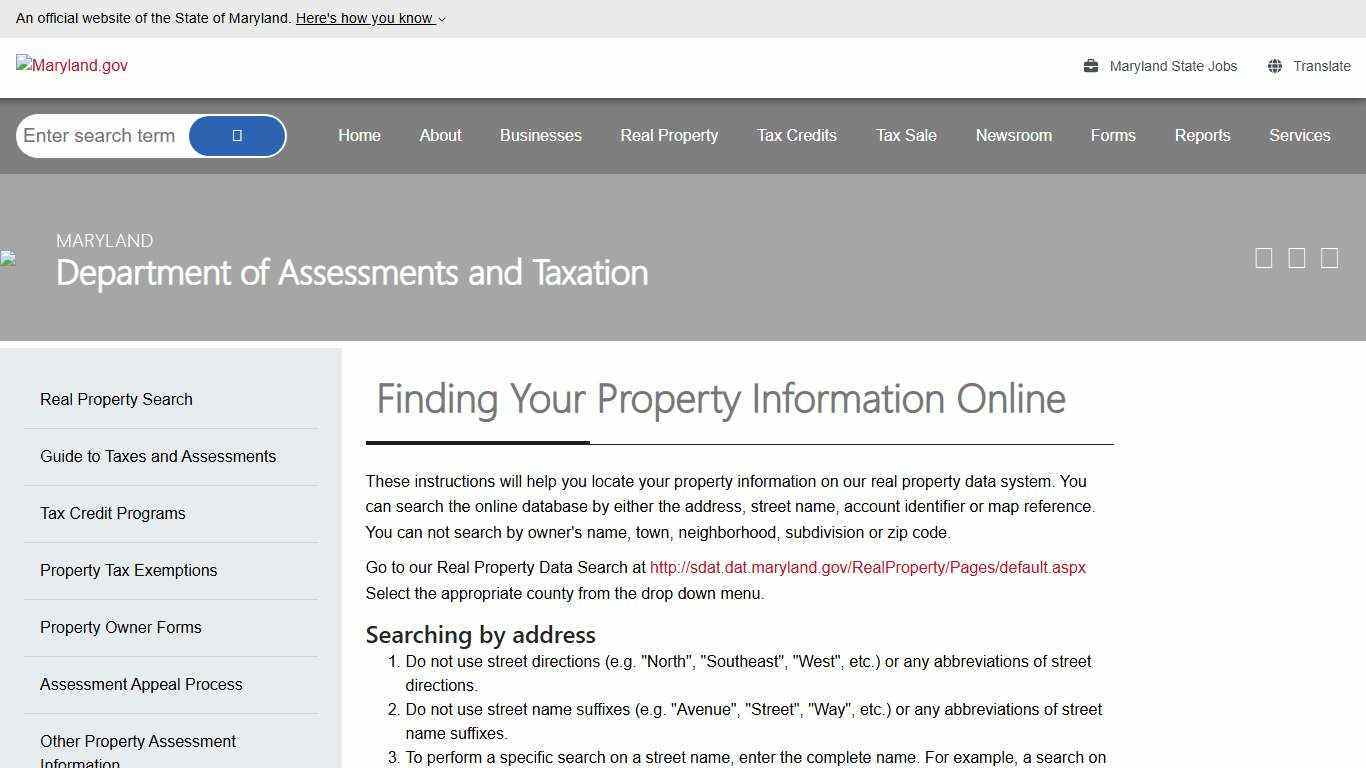 Finding Your Property Information Online